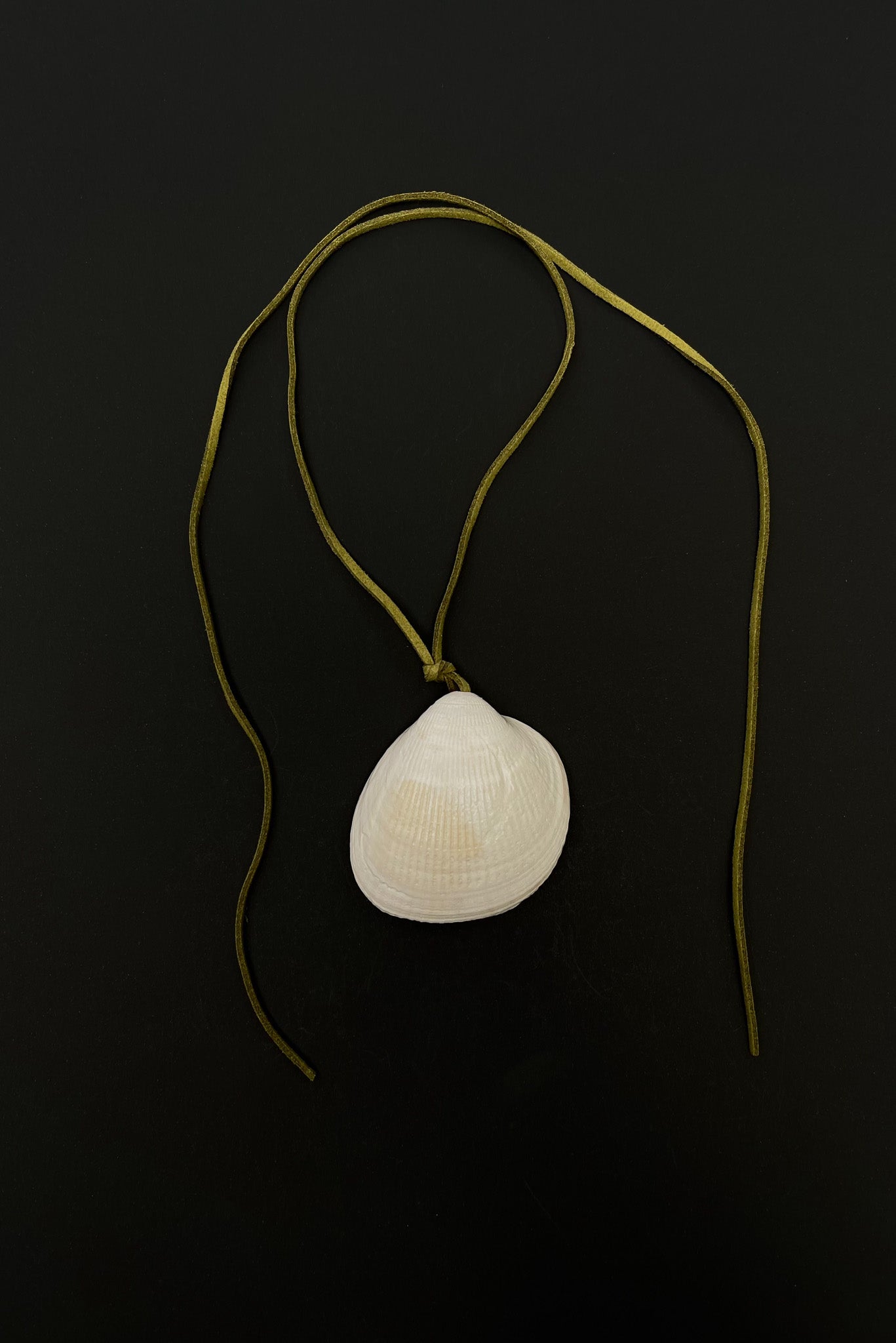 EQUATOR Big Shell Leather Necklace