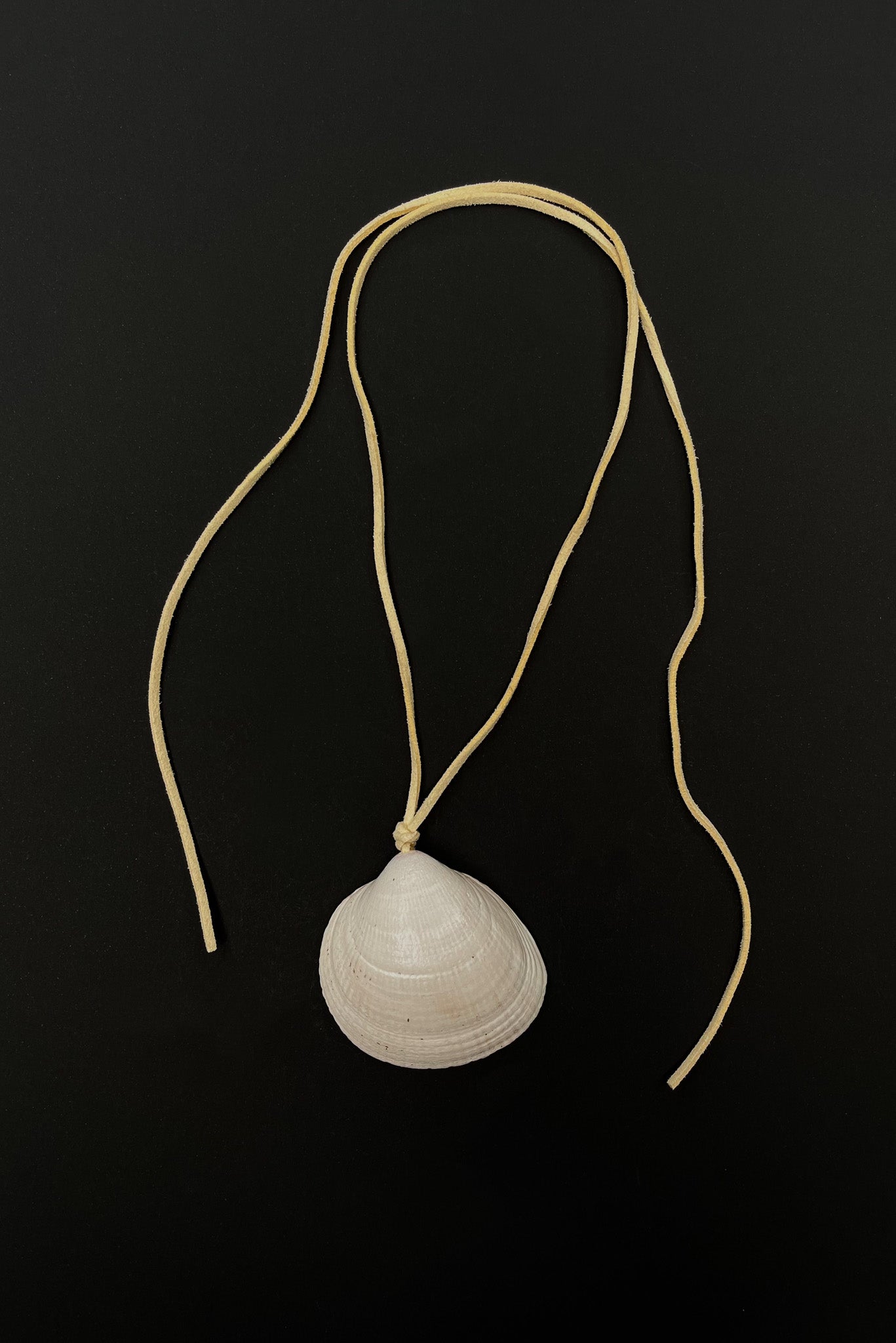 EQUATOR Big Shell Leather Necklace