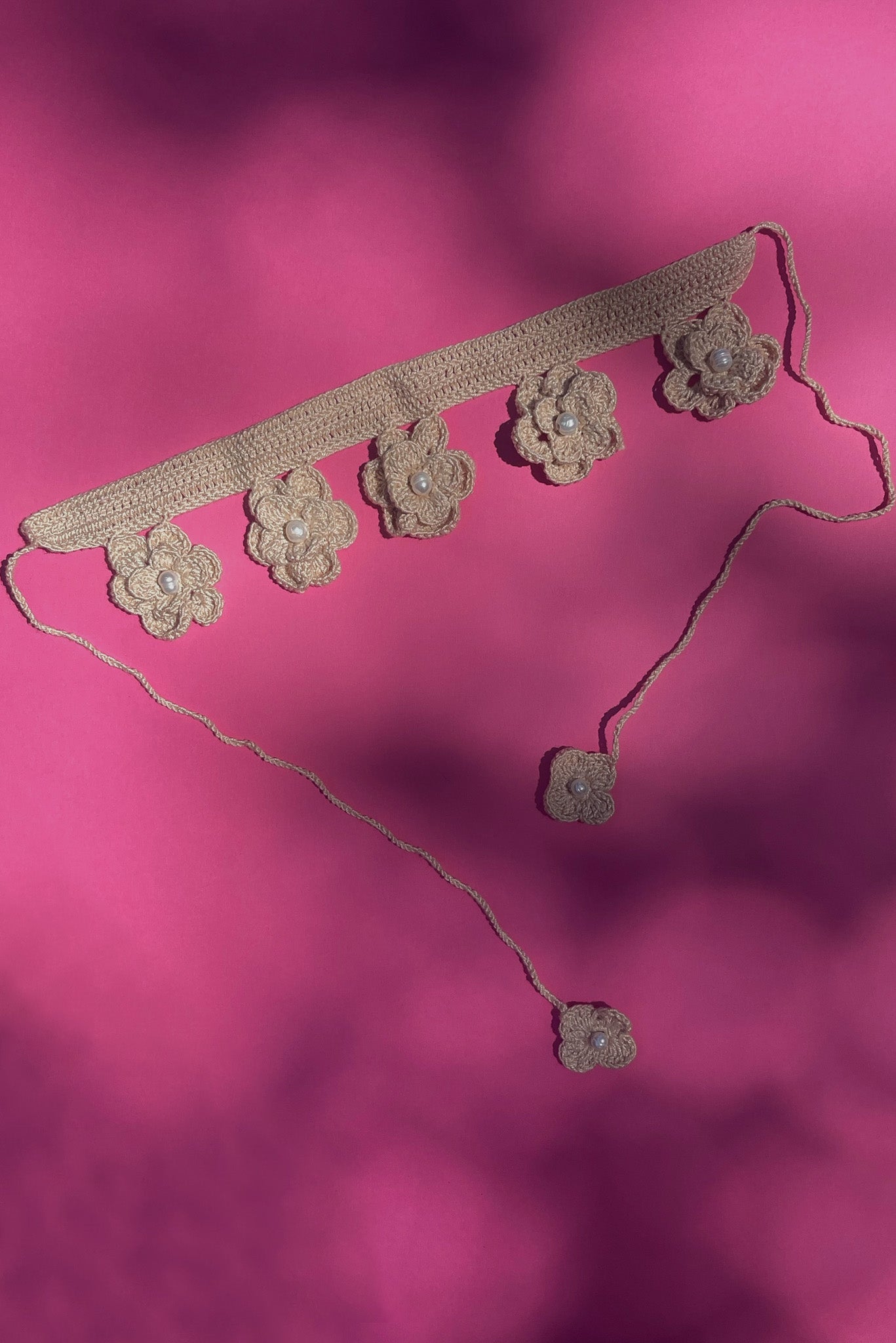 SUMMER BLOSSOM Nude Crochet Choker