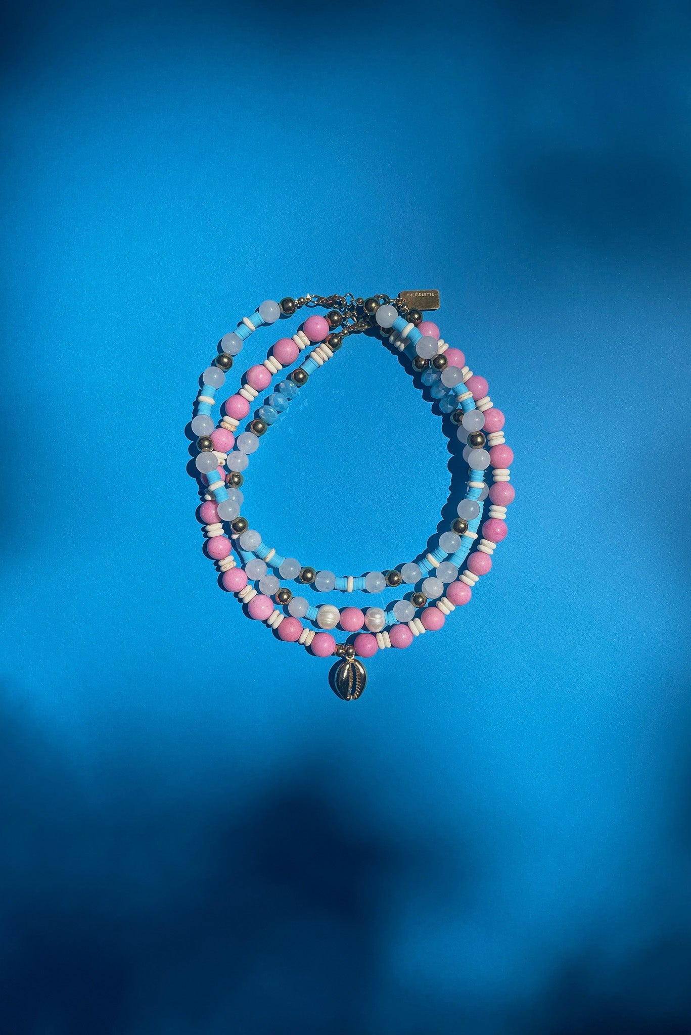 AQUADISIAC Mix of Necklaces with Light Pink Stones