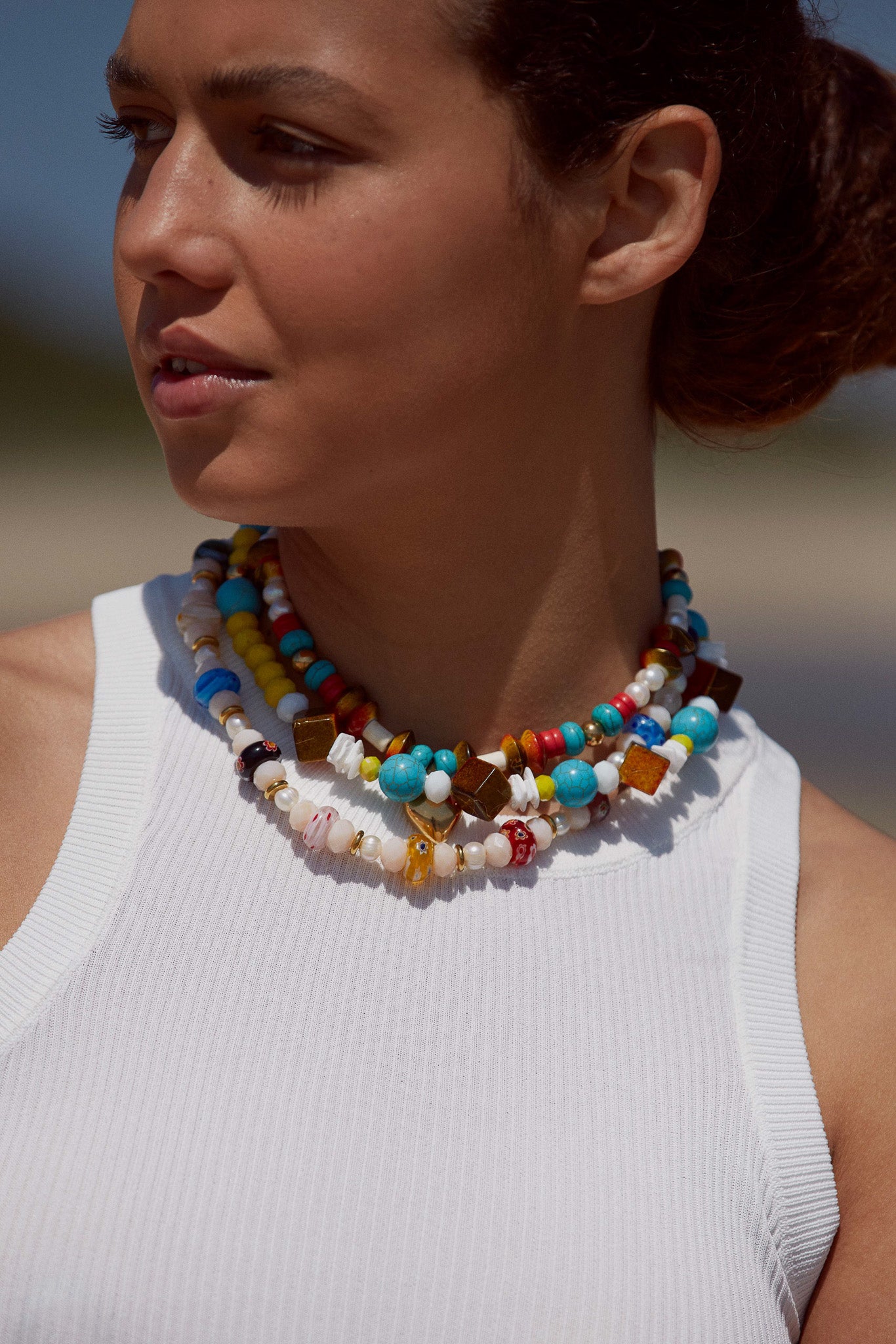 HOT Summer with Gold Heart Pendant