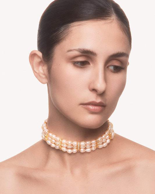 IRIDI Triple Pearl Choker