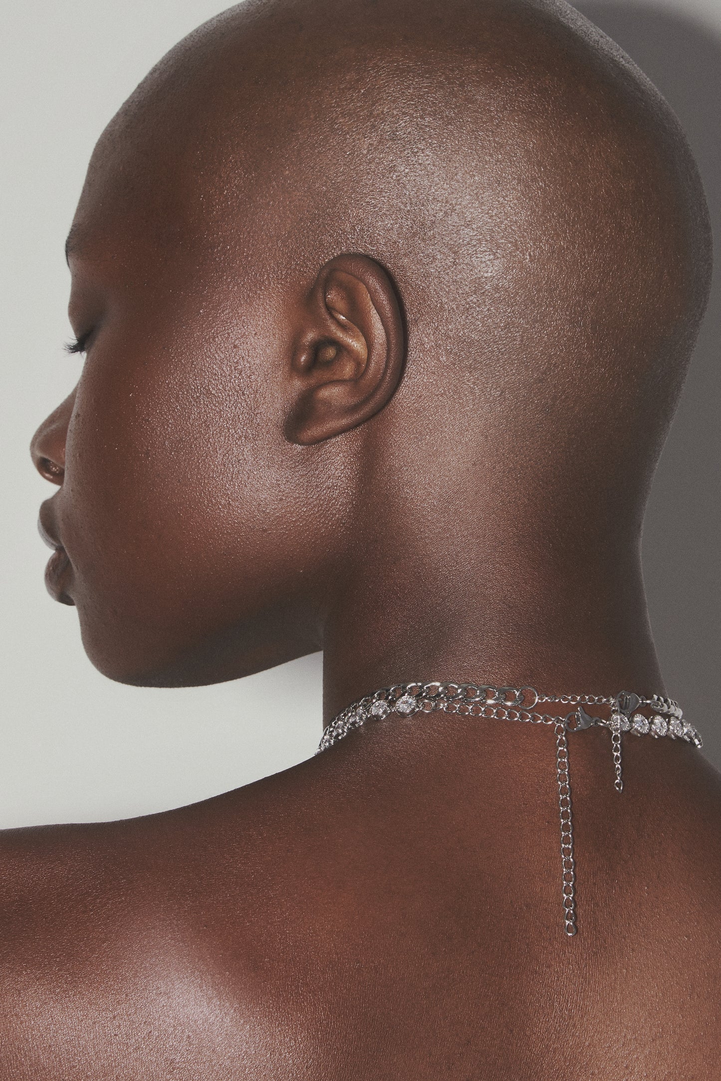 ATOMIC SHINE Zirconia Cross Necklace Set