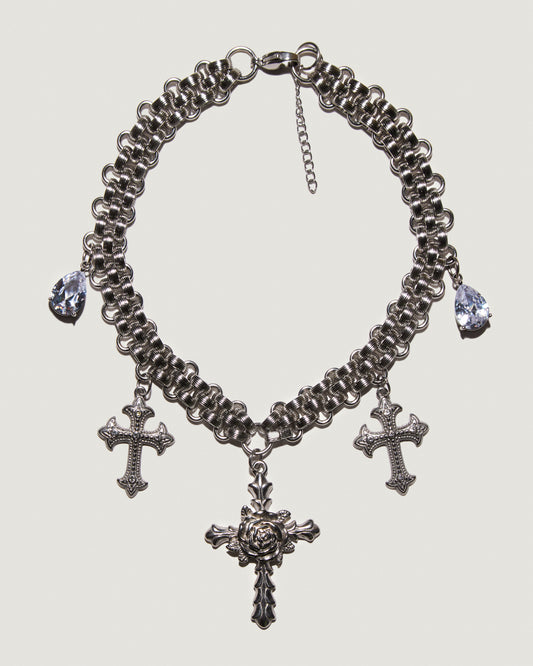 MIDNIGHT ECLIPSE Silver Pendants Necklace