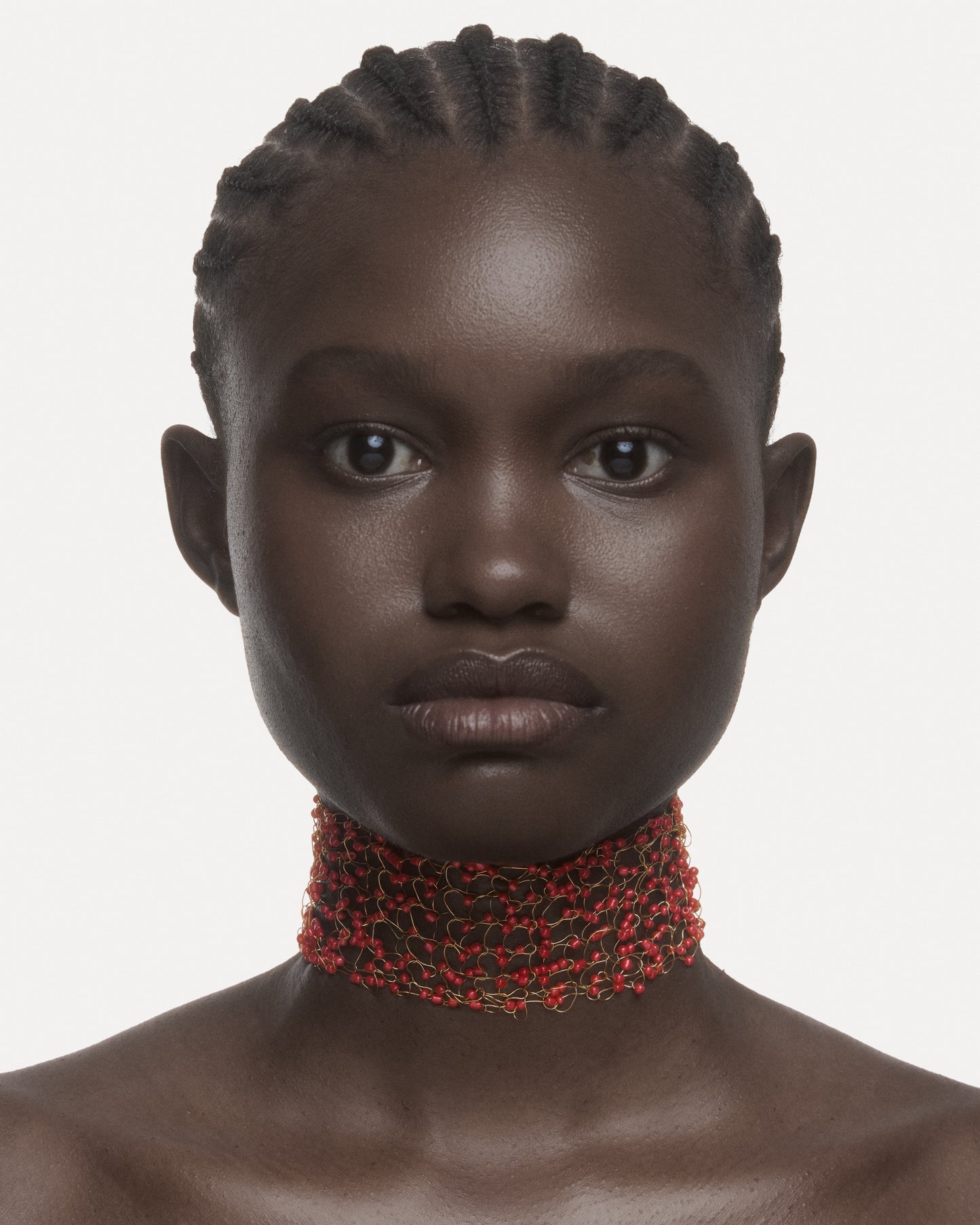 AMARIE Choker in Coral Red