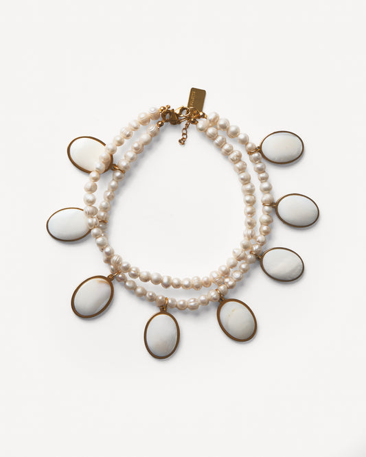 ANTONELLA Mother of Pearl Pendants Choker