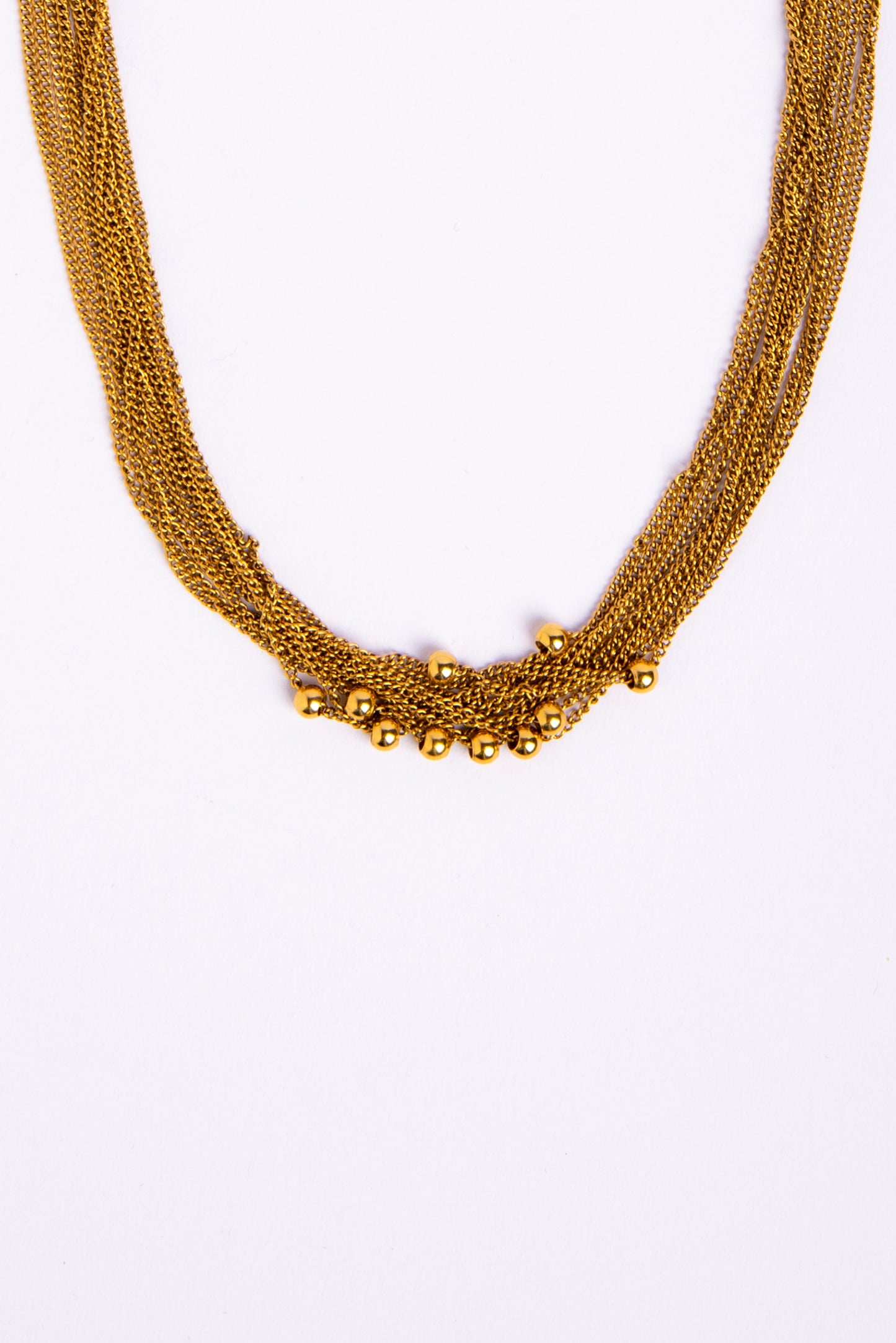 LOIA Multiple Gold Stainless Steel Spheres Necklace