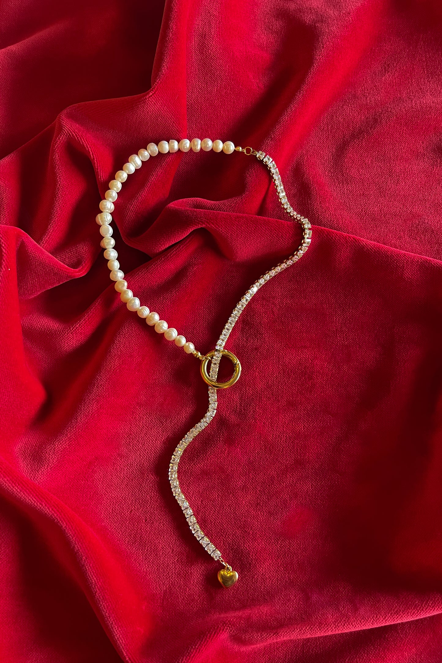 CORINA ZIRCONIA WITH PEARLS NECKLACE