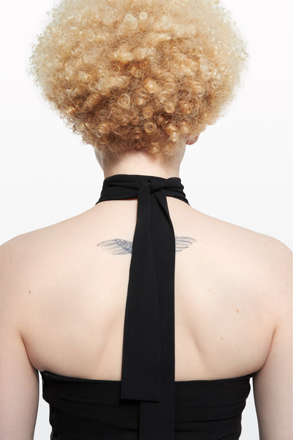 ALEXIS GOLD CROSS FABRIC NECKLACE