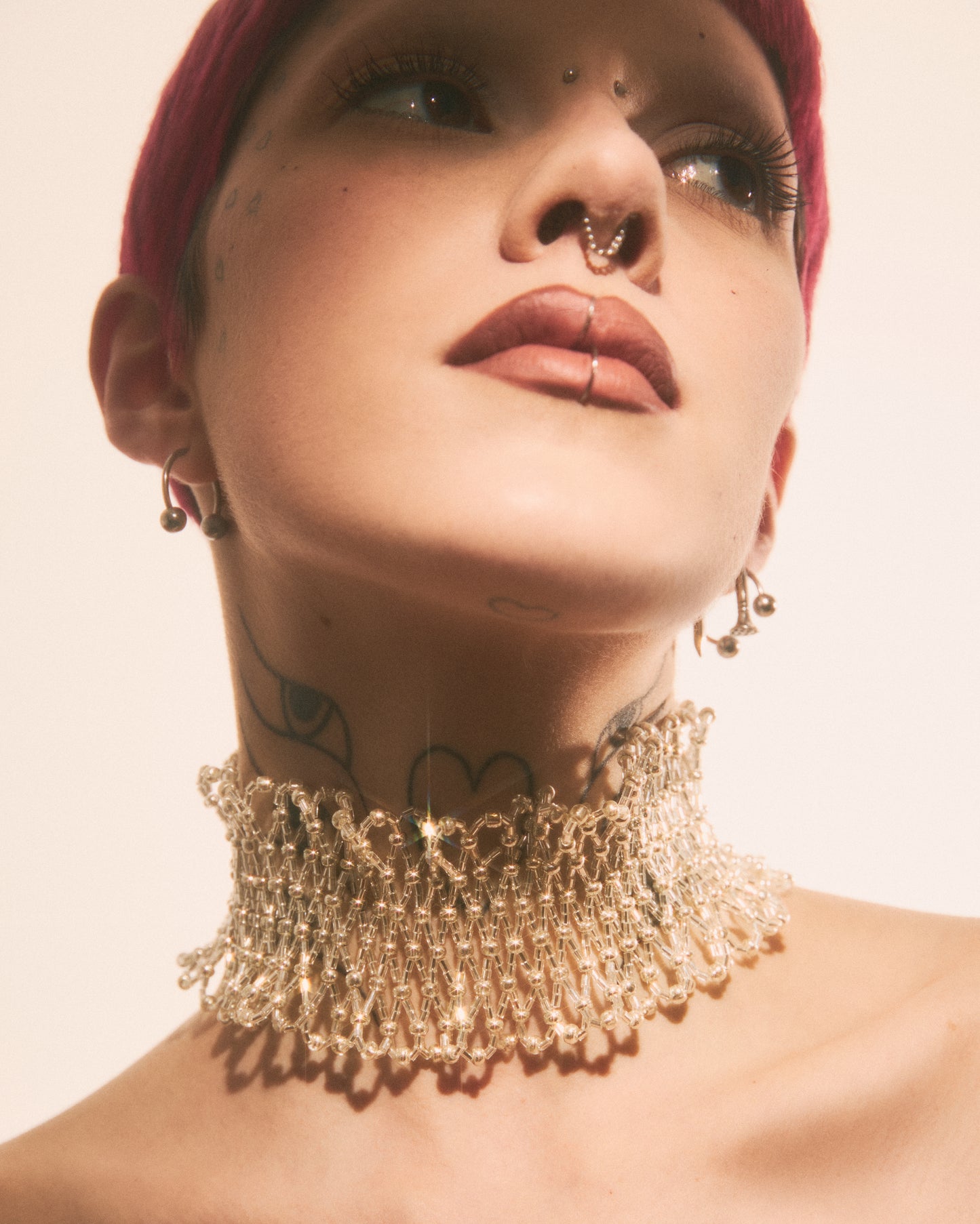 GLOWT Silver Choker