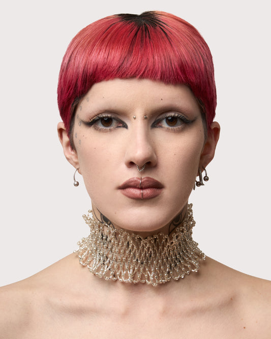 GLOWT Silver Choker
