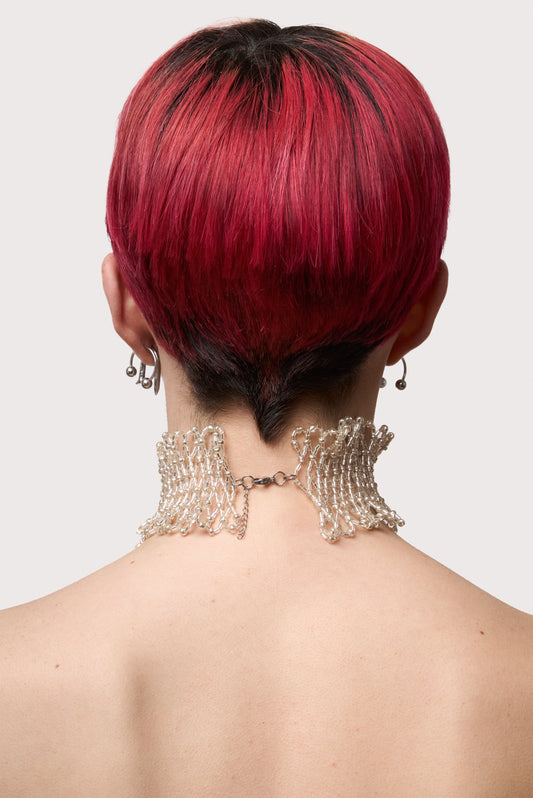 GLOWT Silver Choker