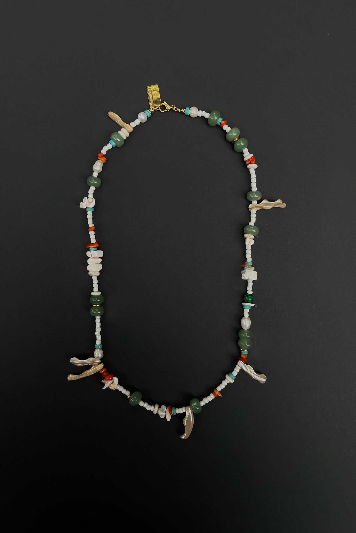 RECIFE Beads and Mother of Pearl Necklace