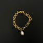 AUGUSTA Gold Chain Bracelet with Pearl