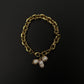ANELISE Gold Chain Bracelet with Pearls