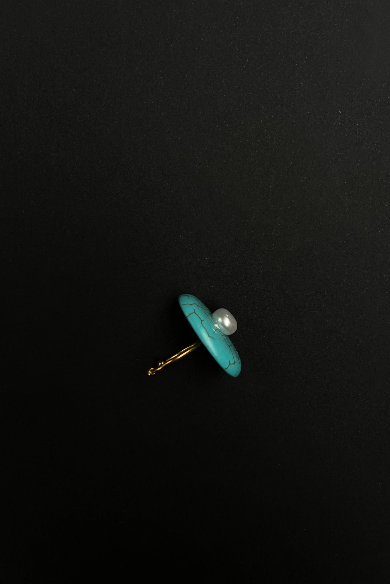 LA ALMA Turquoise Stone with Pearl Ring