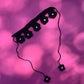 SUMMER BLOSSOM Black Crochet Choker