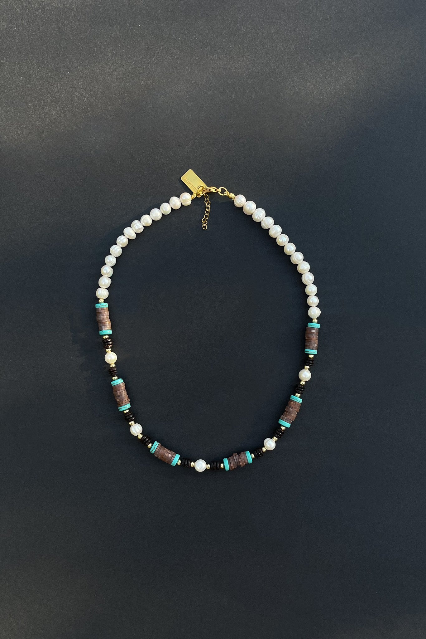 CAPRI Pearls with Turquoise Necklace