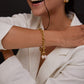 ANELISE Gold Chain Bracelet with Pearls