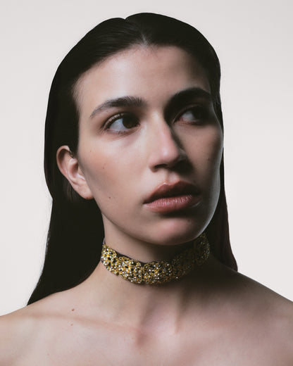GOLDLINE Velvet Tie Necklace