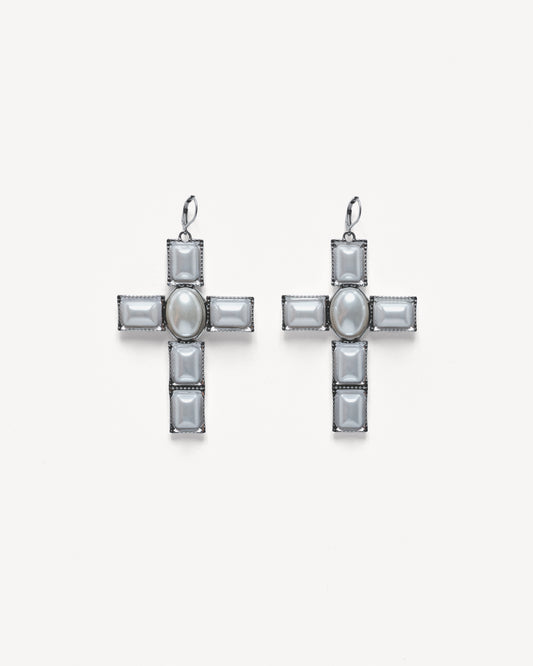 STEELPEARL CROSS Earrings