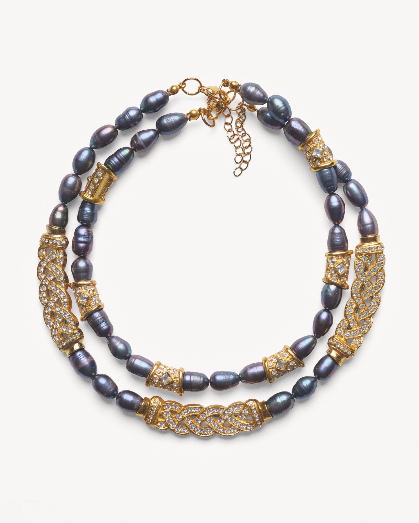NIGHTBRAID Dark Pearl Necklace Set