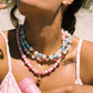 AQUADISIAC Mix of Necklaces with Light Pink Stones