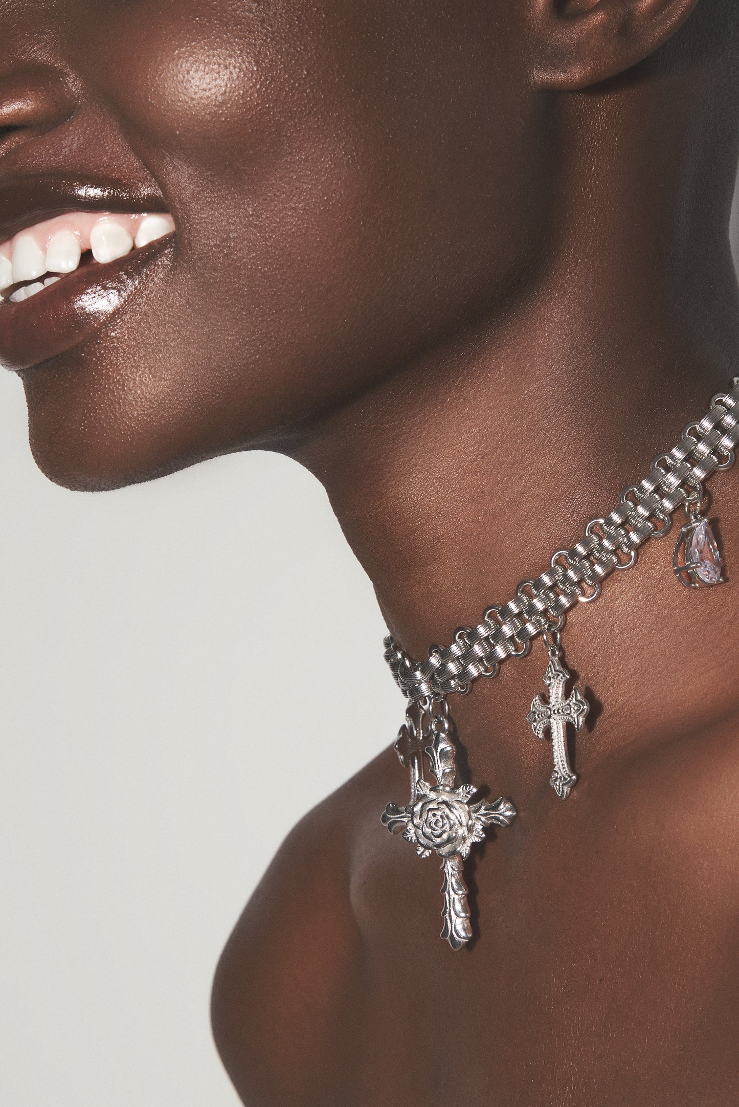 MIDNIGHT ECLIPSE Silver Pendants Necklace