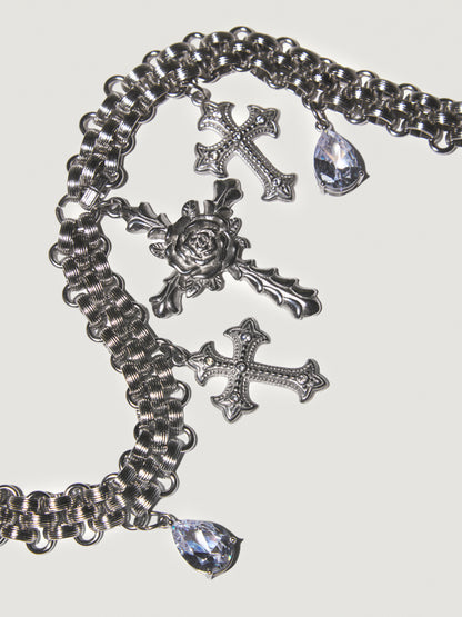 MIDNIGHT ECLIPSE Silver Pendants Necklace