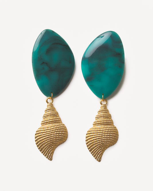 SPIRAL TIDE Shell Earrings