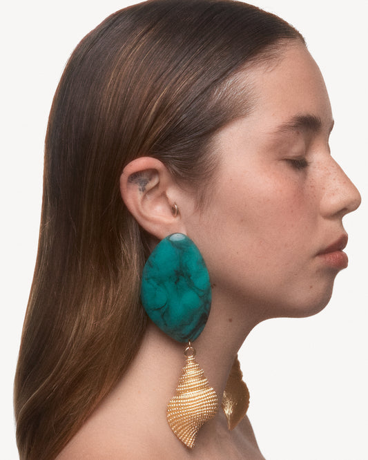 SPIRAL TIDE Shell Earrings