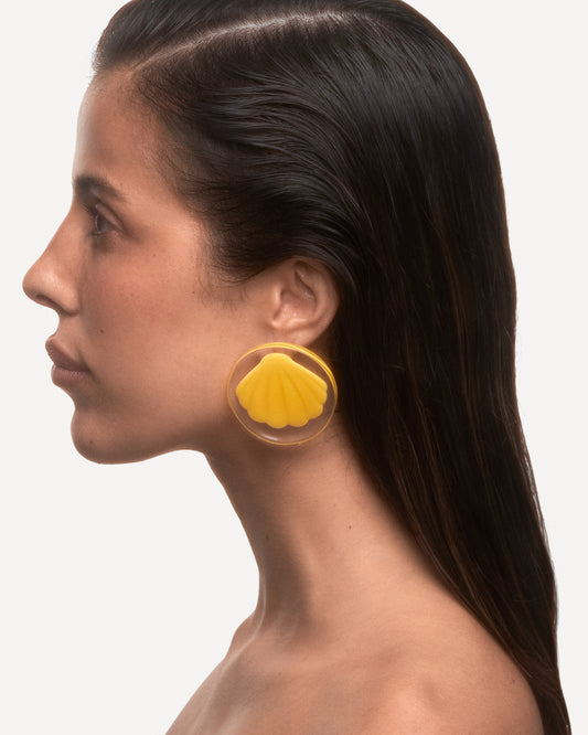 SHELLCORE Stud Discs Earrings