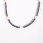 AUBRY Silver Stainless Steel Disks with Pearls Necklace