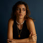 LISANDRA Classic Pearls with Gold Zirconia Piece Necklace