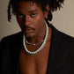 AUBRY Silver Stainless Steel Disks with Pearls Necklace